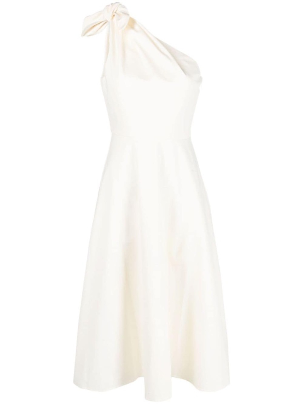 Kate Spade Twill One-Shoulder Midi Dress Ivory/Cream/Off White Sabrina Dress - Picture 4 of 16